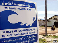 Tsunami information poster in Thailand 