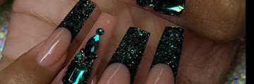 View 12 Green Nail Designs With Glitter