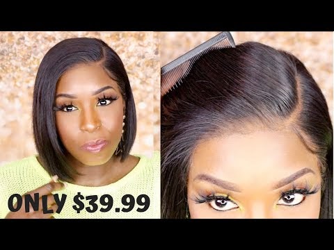 Trends ONLY 39 99 13x6 Lace Front Bob Wig But is it Worth it Honest Review ft BestLaceWigs, Video real human hair wigs for black women most popullar!