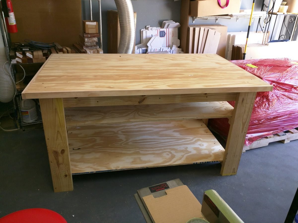 Ana White | Large Shark HD4 Extended Bed Workbench - DIY ...