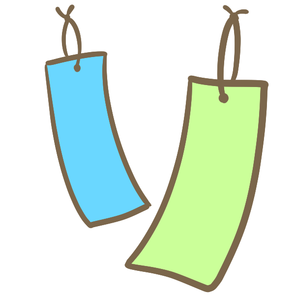 短冊 青 のイラスト かわいいフリー素材が無料のイラストレイン