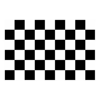Checkered Black and White Poster