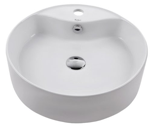 thanksgiving KRAUS KCV 142 Round Ceramic WhiteB00590X86O