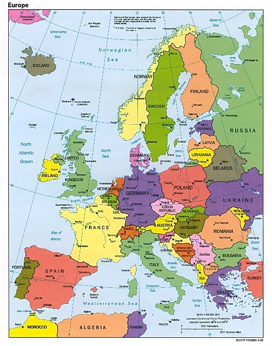Kort Europa Europa kort: Kort Europa