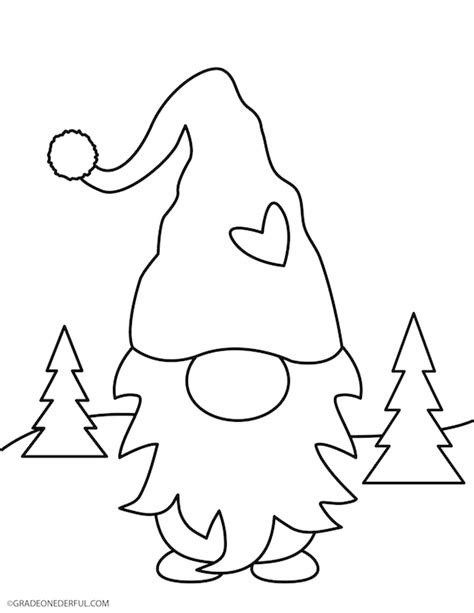  free gnome clip art and coloring page grade onederful