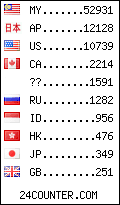 visitors by country counter