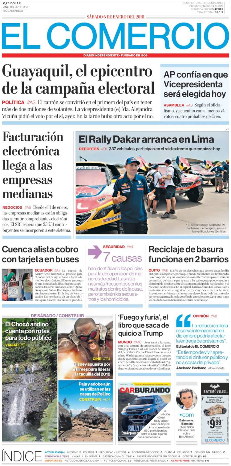 Periódico El Comercio (Ecuador). Periódicos de Ecuador ...