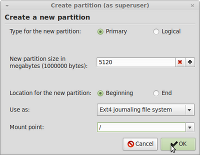 root partition