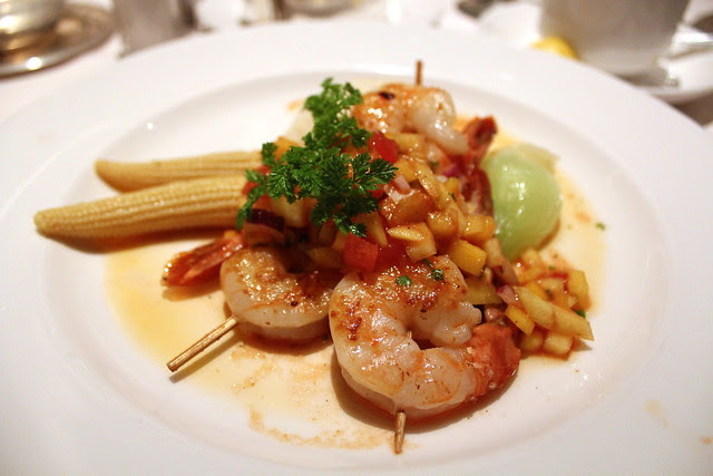 Grilled Tiger Shrimp Kabob with Mango-Lime Relish
