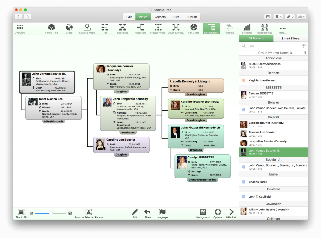  creating family tree 