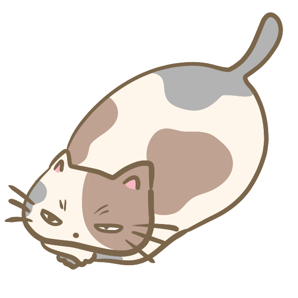 デブな三毛猫のイラスト かわいいフリー素材が無料のイラストレイン