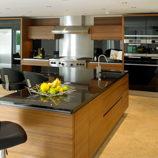 Sleek teak kitchen | housetohome.