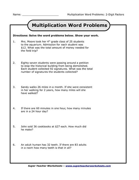  fantastic free printable third grade math word problems db excelcom