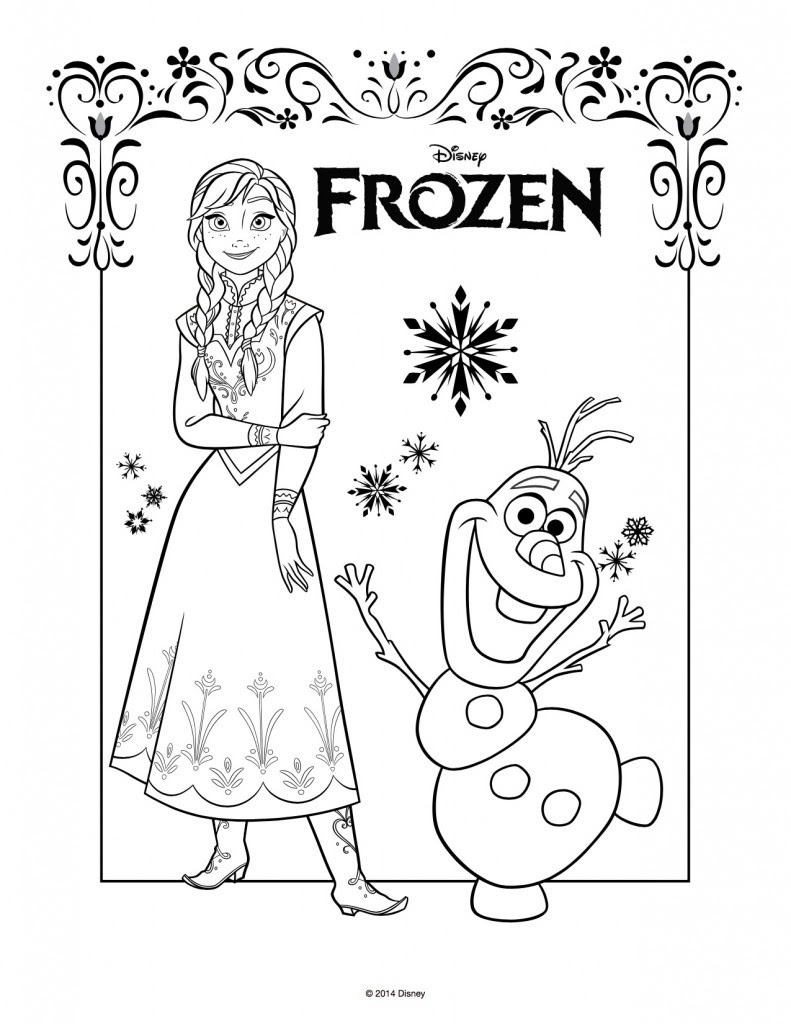 disegni da colorare natale frozen