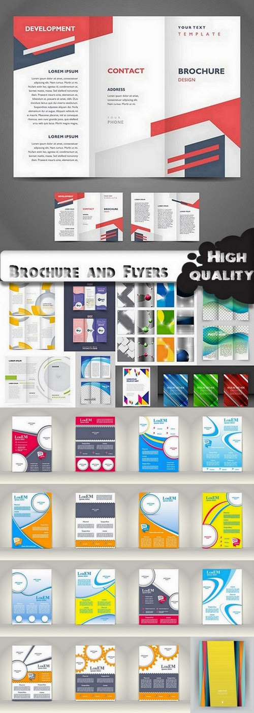 Brochure and Flyers Template Design in vector from stock #10 - 25  Eps