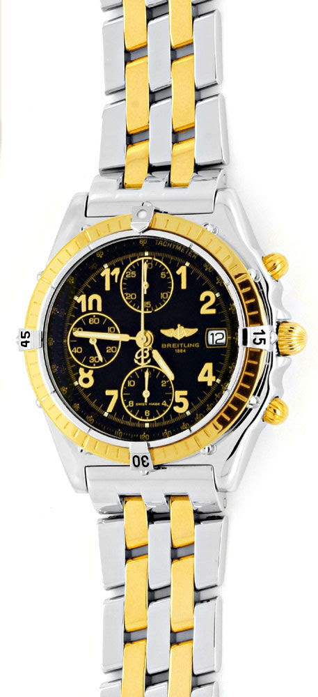 Foto 2, BREITLING CHRONOMAT WINDRINDER, PILOT STAHLGOLD, TOPUHR, U1094
