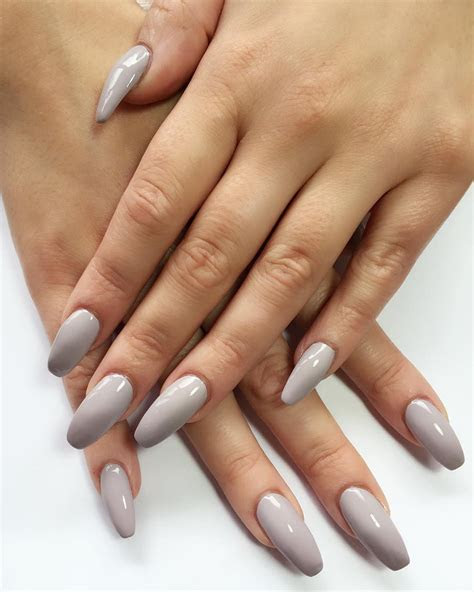 soft grey acrylic nail extensions nailedit nail nails