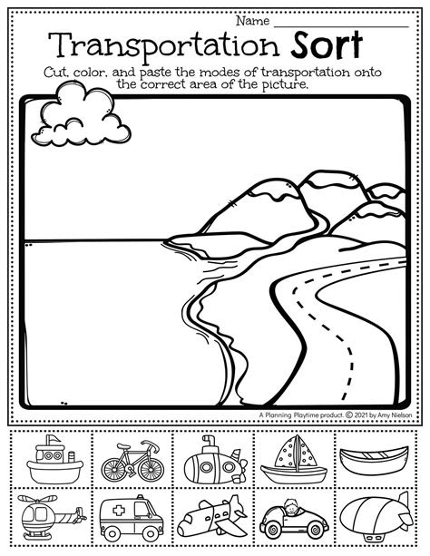 Text consists of words on the screen. transportation worksheets preschool planning playtime