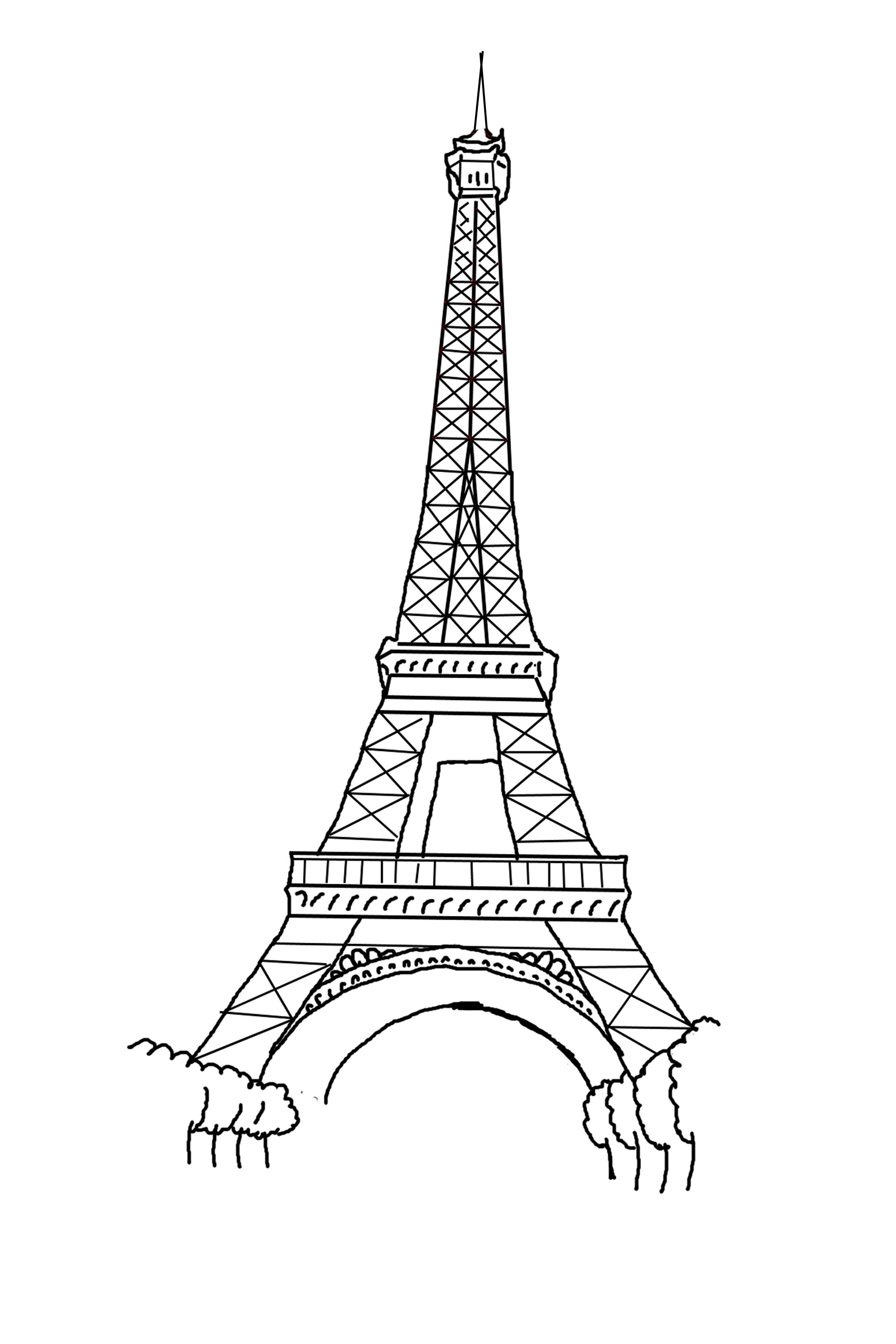 How To Draw Simple Eiffel Tower - ClipArt Best