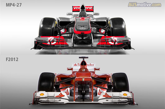 McLaren MP4-27 v Ferrari F2012