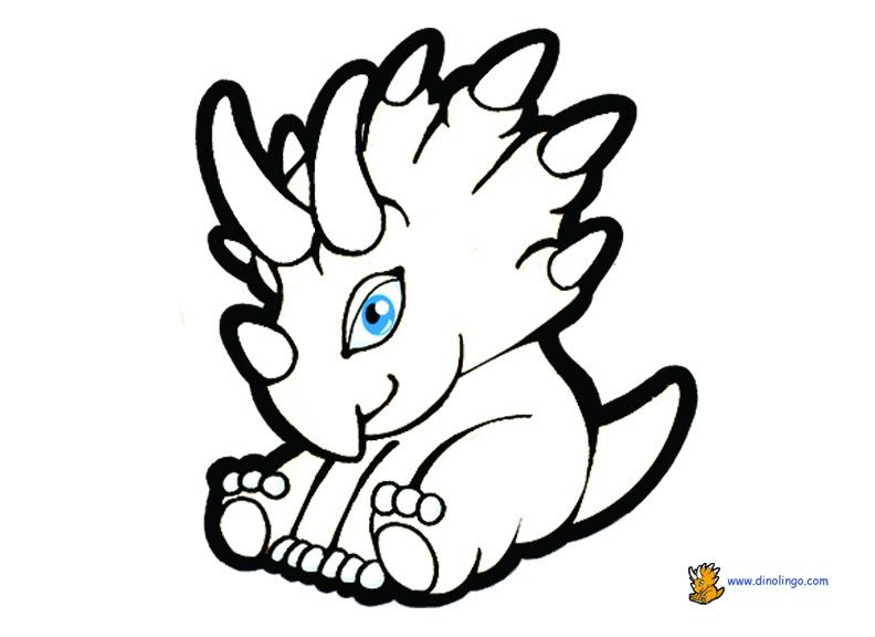 20+ Cute Dinosaur Coloring Pages