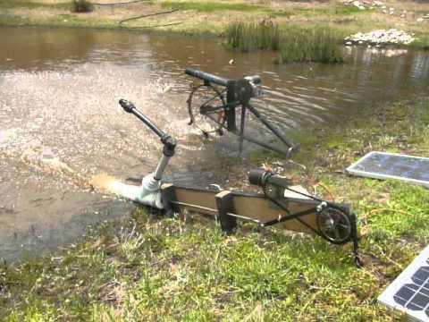 diy solar powered water pump,and airator.recycled 