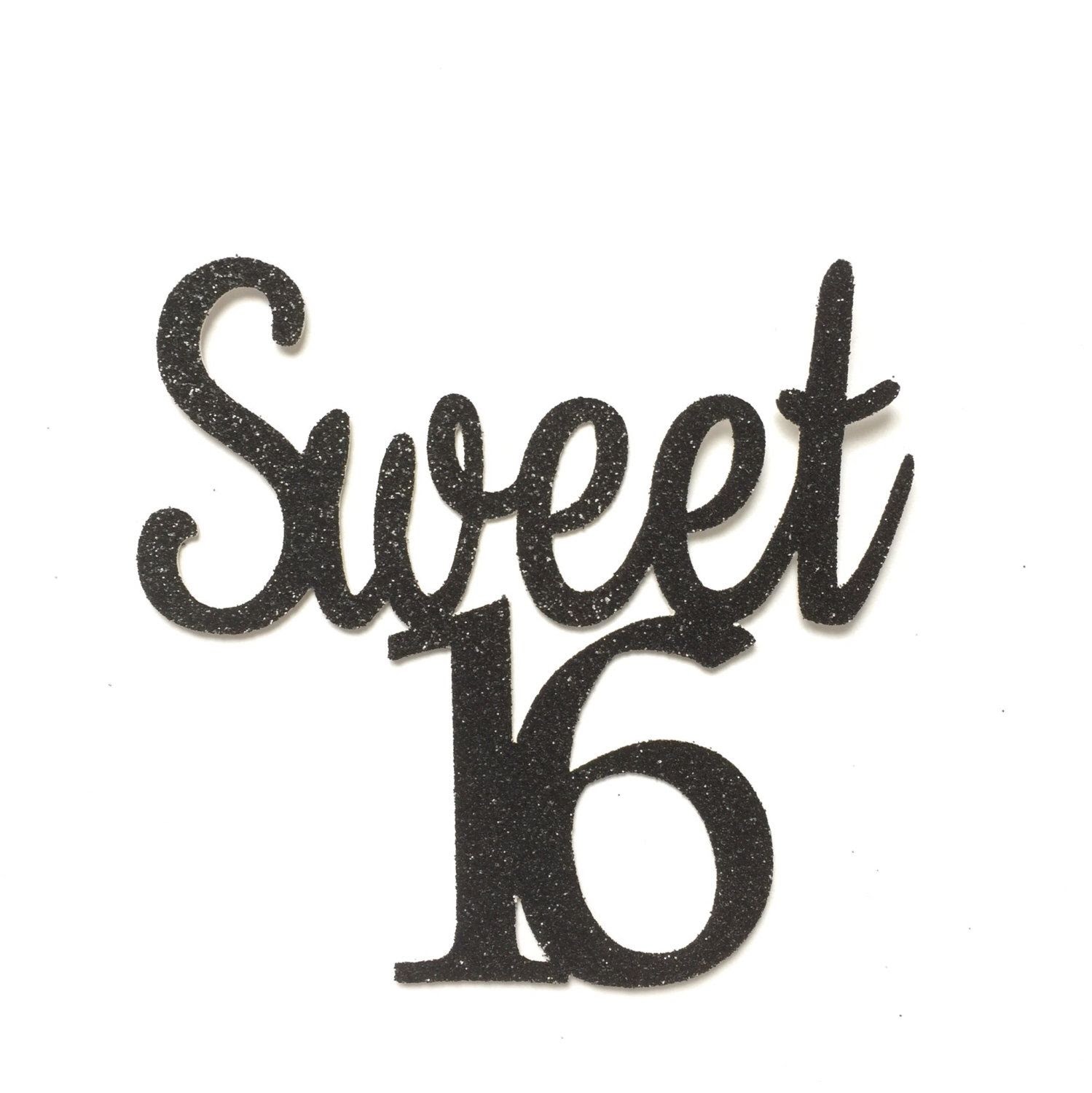 Download Free 280 Sweet 16 Cake Topper Svg SVG PNG EPS DXF File for Cricut, Silhouette and Other Machine