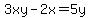 3xy-2x=++5y