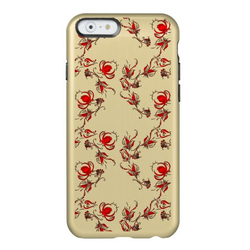 Red and Black Shine flowers Incipio Feather® Shine iPhone 6 Case