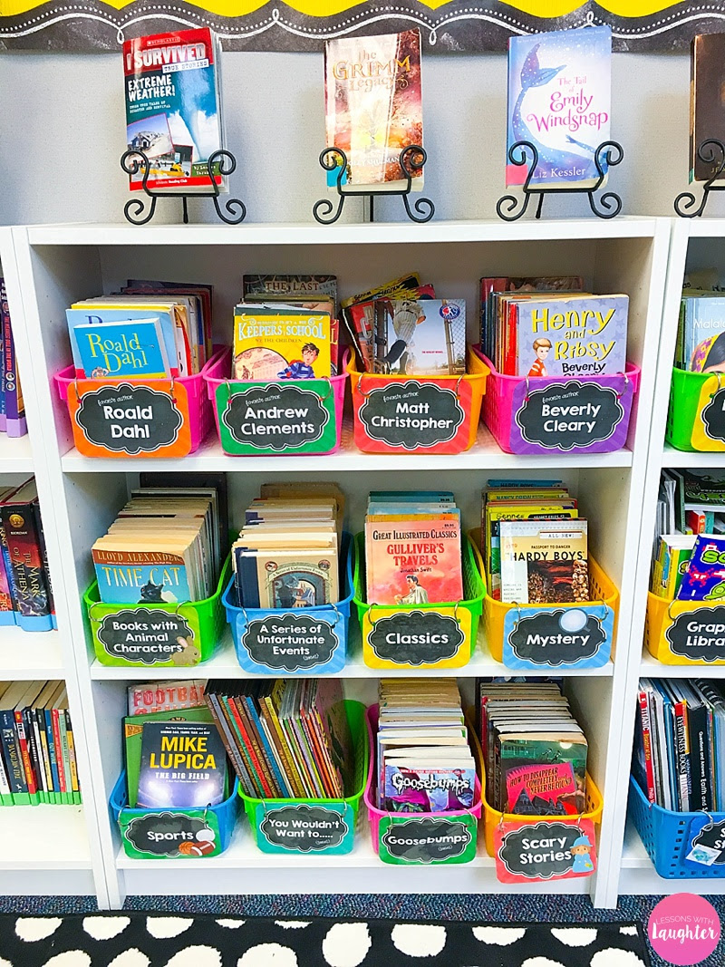 Classroom Library Organization - Lessons with Laughter