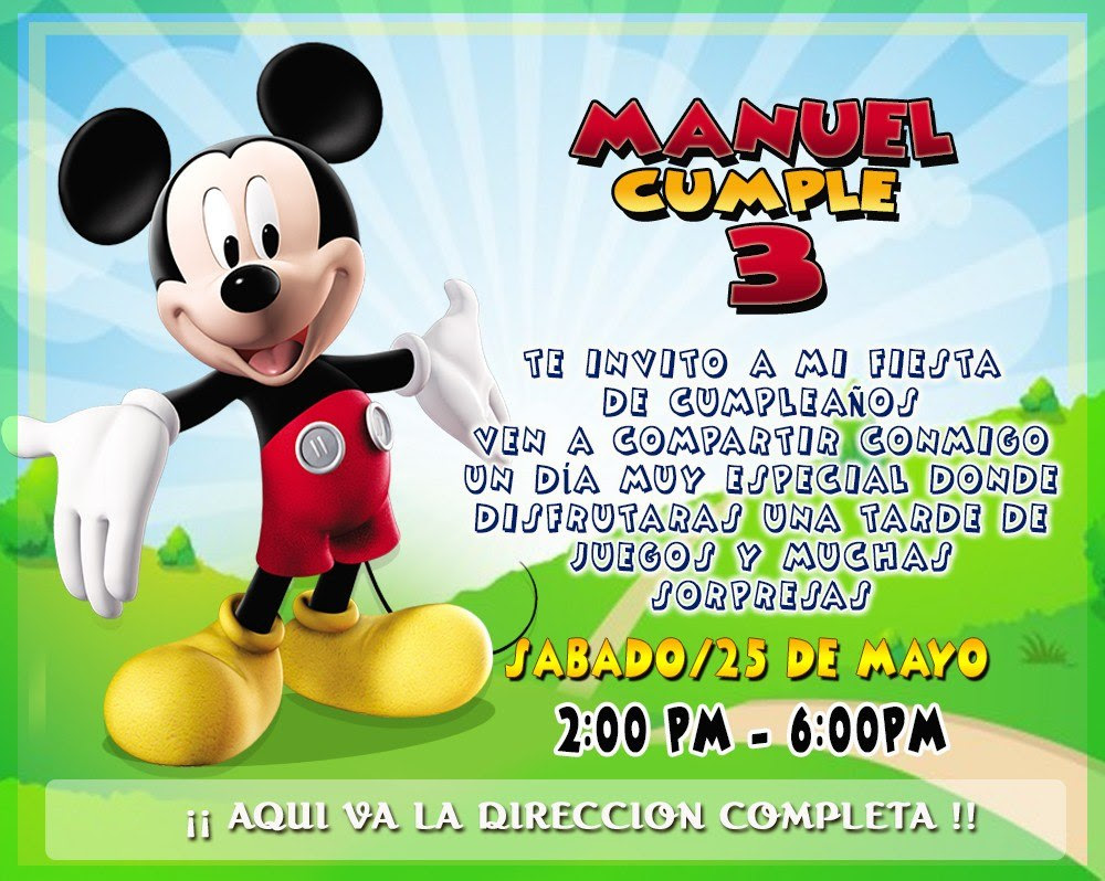 Tarjetas De Invitacin Para Cumpleaos Infantil Invitaenun