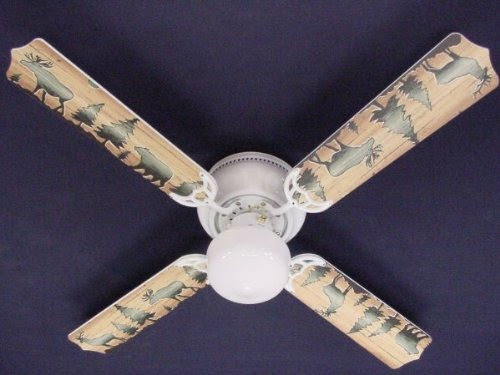 Ceiling Fan Designers Ceiling Fan, Bear Moose Deer, 42