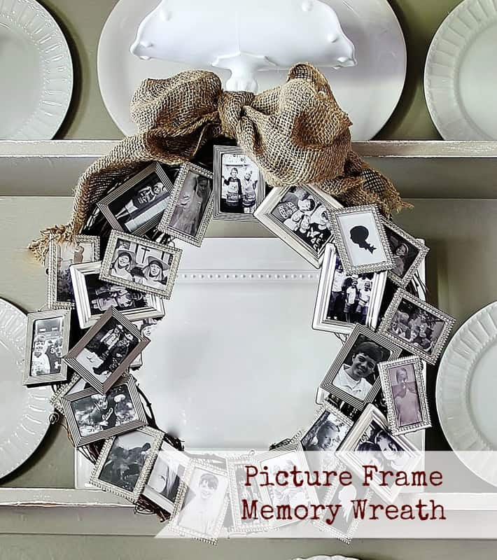 picture frame memory wreath