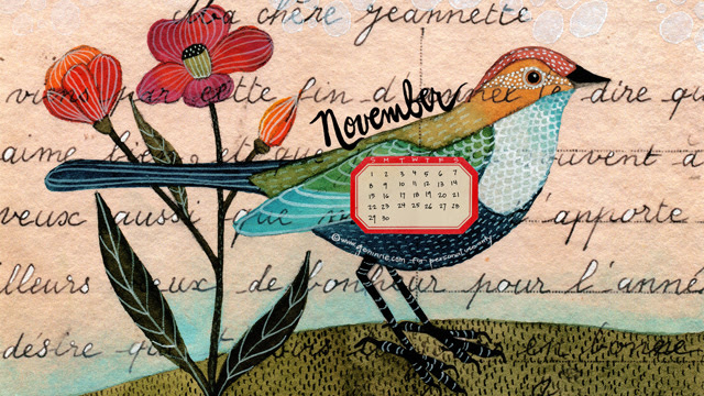November Desktop Calendar