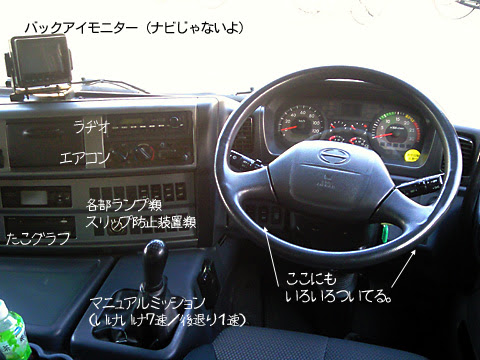 移り気な趣味人のブログ 大型トラックの運転席 ｈｉｎｏ編