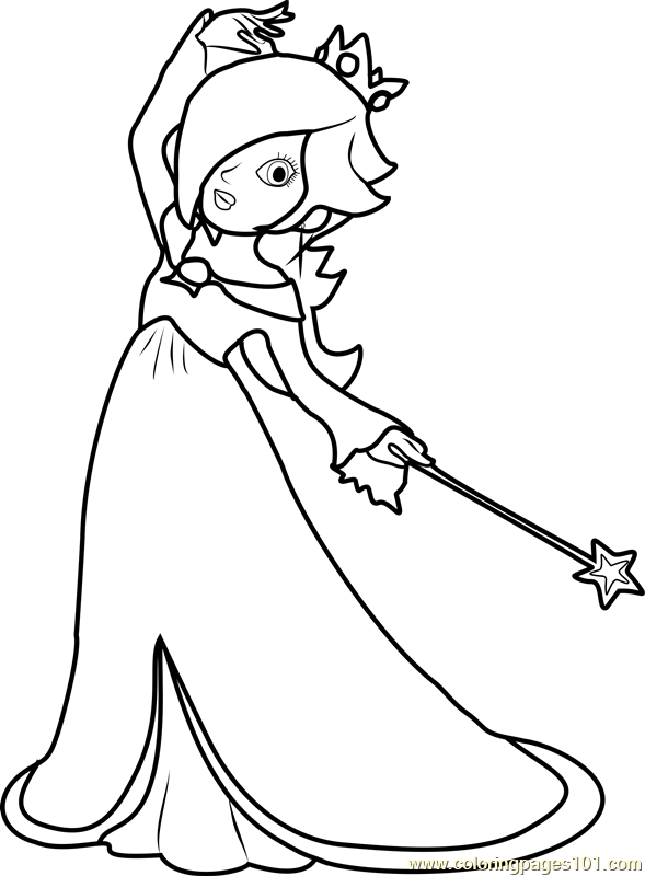 Princess Peach Daisy And Rosalina Coloring Pages at ...