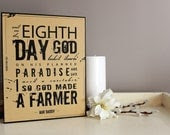 And God Made A Farmer // Wood Plaque For DAD and GRANDPA - RaisingSeedlings