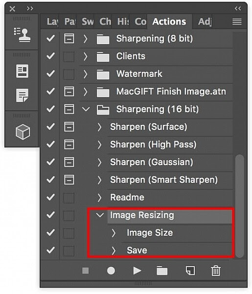 Bulk edits image resizing