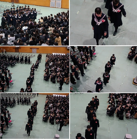 卒業式 卒業生退場３ 熊本県立宇土中学校 宇土高等学校