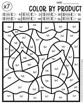  color by number summer multiplication facts practice by amanda garcia