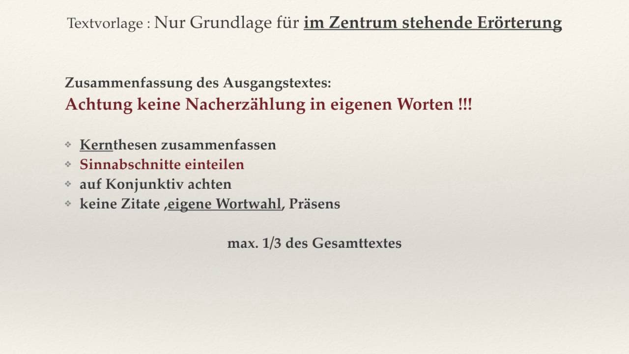 Literarische erörterung