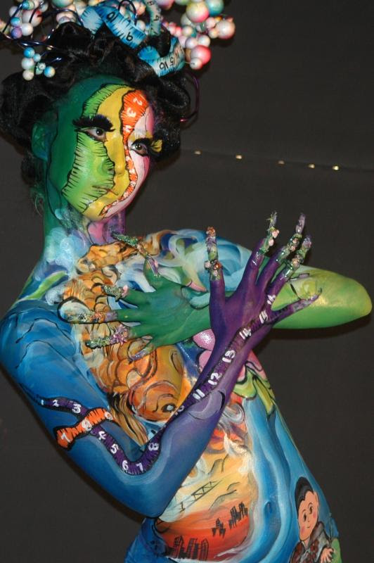 Korean Body Painting Model