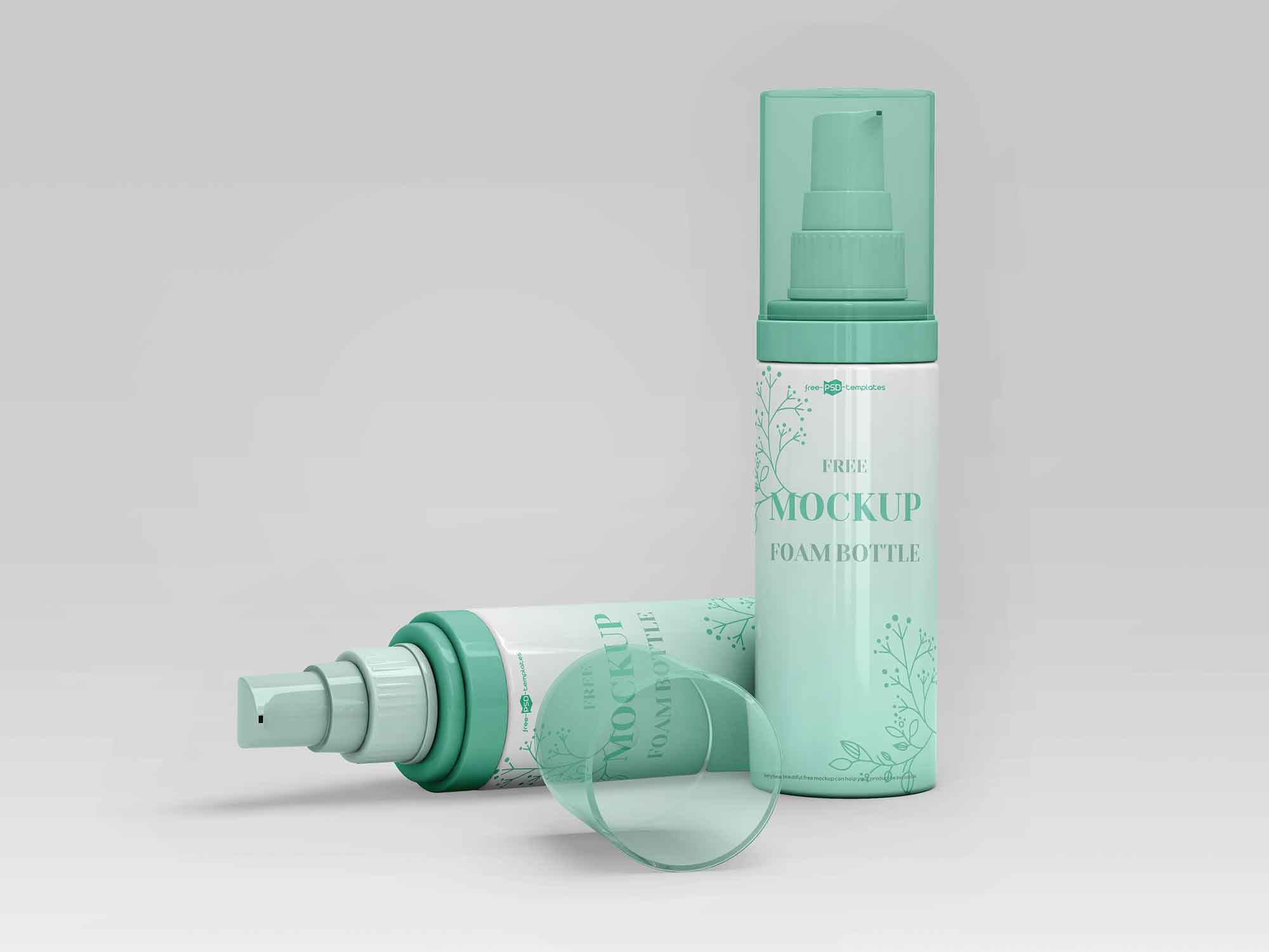 Download Free Foam Bottle Mockup Psd