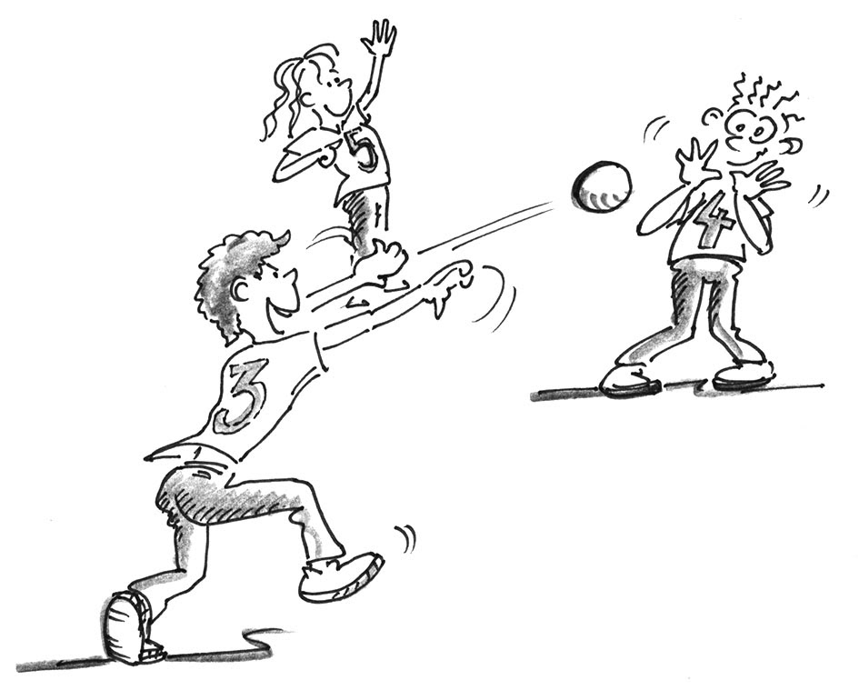 Balle à la corbeille – Passer et dribbler Passes numérotées