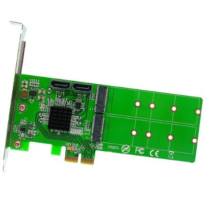 Syba Multimedia SI-PEX50102 M.2 + SATA to PCI-e x2 Hardware RAID Card (B or B+M Key)