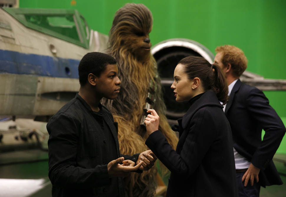 Prince Harry and Prince William tour of the Star Wars sets at Pinewood ...
