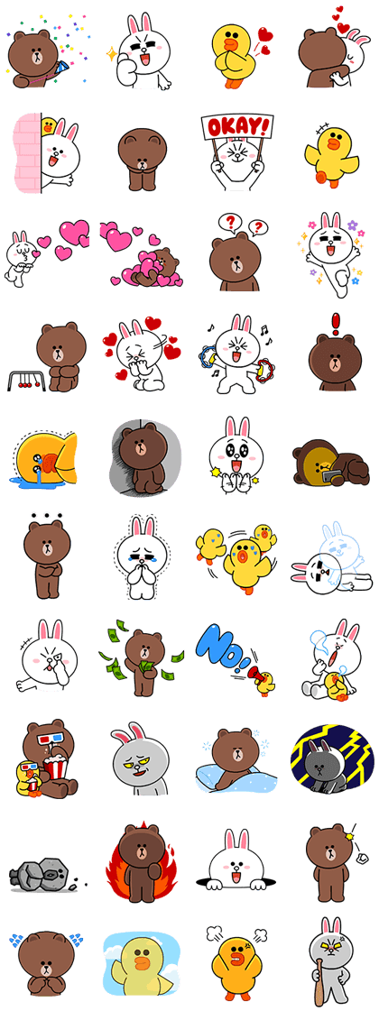 Line無料スタンプ 動くブラウン コニー サリー スペシャル