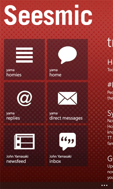 Seesmic Live Tiles