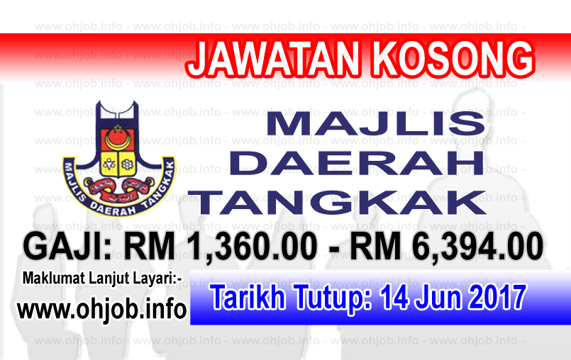 Jawatan Kerja Kosong Majlis Daerah Tangkak logo www.ohjob.info jun 2017