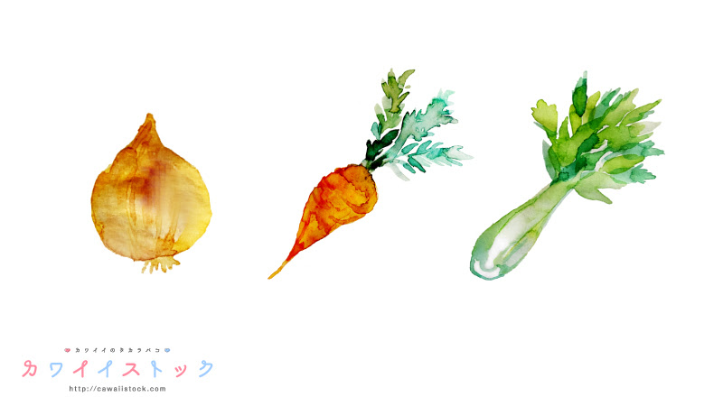 お野菜 水彩のイラスト素材 カワイイストック オリジナルフリー素材配布 おすすめ素材サイト紹介